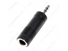 Plastic Jack Plug Stereo Converter 1/4inch / 6.5mm to 3.5mm
